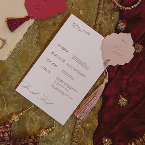 Diseño de menús para boda