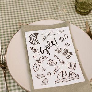 Diseño de láminas ilustradas para boda